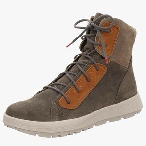 Think! Women's Suede Ankle Boots - Gray and Brown size 38
